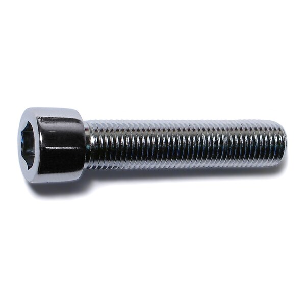3/8"-24 Socket Head Cap Screw, Chrome Plated Steel, 1-3/4 in Length, 10 PK